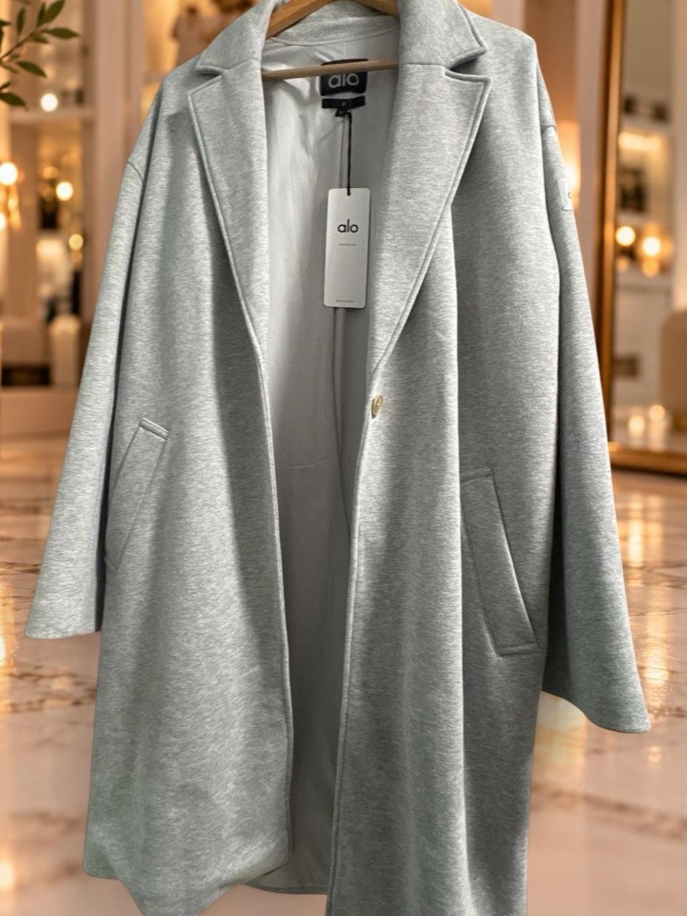 Alo VIP Blazer Trench Blazer Trench in Gray Size Medium NWT